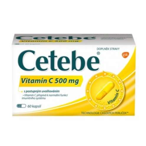 Cetebe vitamin C 500 mg s postupným uvolňováním 60 kapslí